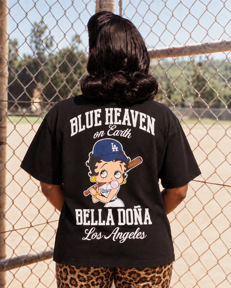 海外取寄 ニューエラ Tシャツ ロサンゼルス ドジャース ベラ ドーニャ BETTY BOOP BLUE HEAVEN T-SHIRT BLACK