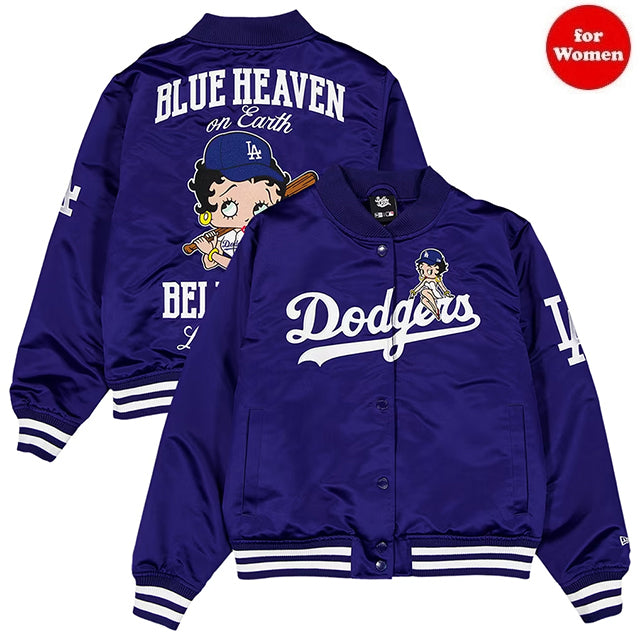 海外取寄 女性用 ニューエラ ジャケット ロサンゼルス ドジャース ベラ ドーニャ WOMEN'S BETTY BOOP FULL-SNAP JACKET ROYAL BLUE