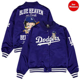 海外取寄 女性用 ニューエラ ジャケット ロサンゼルス ドジャース ベラ ドーニャ WOMEN'S BETTY BOOP FULL-SNAP JACKET ROYAL BLUE