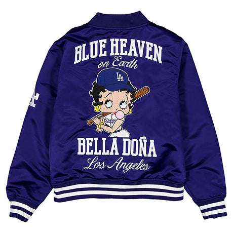 海外取寄 女性用 ニューエラ ジャケット ロサンゼルス ドジャース ベラ ドーニャ WOMEN'S BETTY BOOP FULL-SNAP JACKET ROYAL BLUE