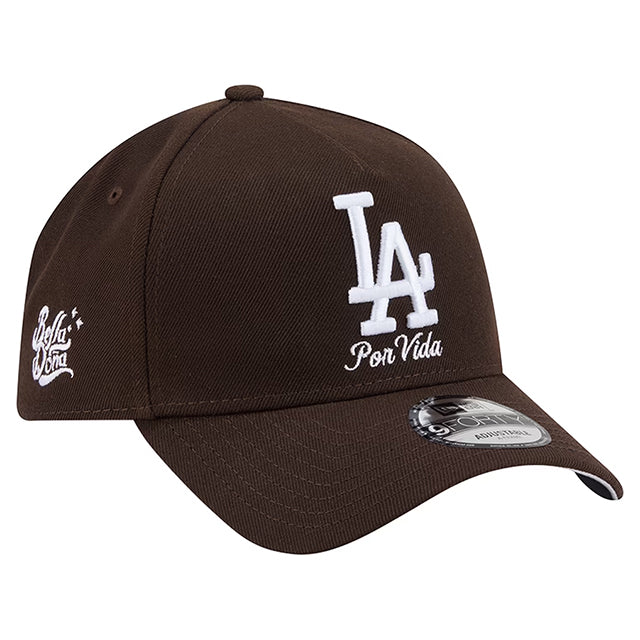 海外取寄 ニューエラ キャップ 9FORTY スナップバック ロサンゼルス ドジャース ベラ ドーニャ POR VIDA A-FRAME SNAPBACK CAP BROWN