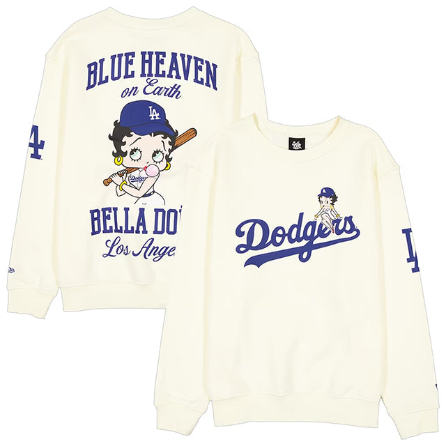 海外取寄 ニューエラ スウェットシャツ ロサンゼルス ドジャース ベラ ドーニャ BETTY BOOP BLUE HEAVEN SWEATSHIRT WHITE