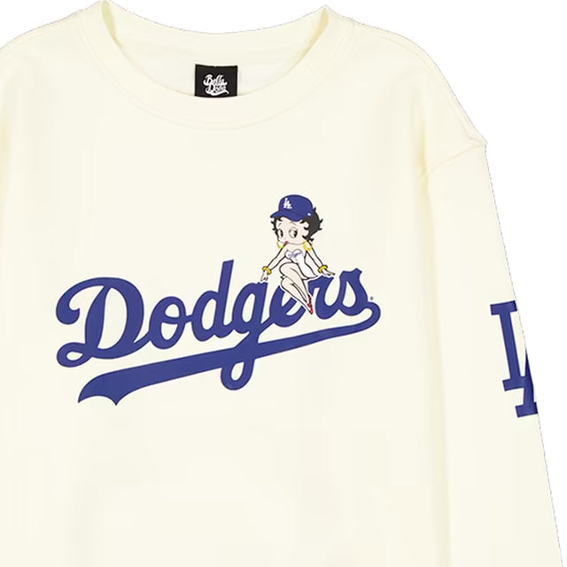海外取寄 ニューエラ スウェットシャツ ロサンゼルス ドジャース ベラ ドーニャ BETTY BOOP BLUE HEAVEN SWEATSHIRT WHITE