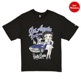 海外取寄 女性用 ニューエラ Tシャツ ロサンゼルス ドジャース ベラ ドーニャ WOMEN'S BETTY BOOP CAR T-SHIRT BLACK
