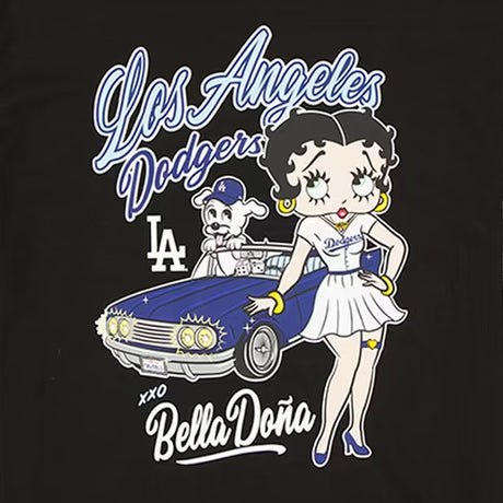海外取寄 女性用 ニューエラ Tシャツ ロサンゼルス ドジャース ベラ ドーニャ WOMEN'S BETTY BOOP CAR T-SHIRT BLACK