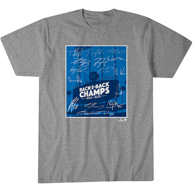 海外取寄 ロサンゼルス ドジャース Tシャツ BACK TO BACK T-SHIRT GREY