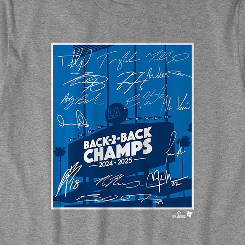 海外取寄 ロサンゼルス ドジャース Tシャツ BACK TO BACK T-SHIRT GREY