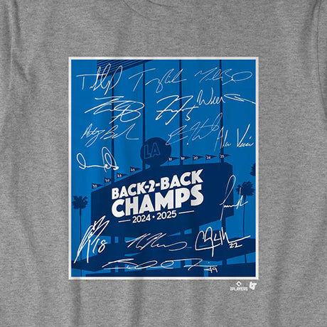 海外取寄 ロサンゼルス ドジャース Tシャツ BACK TO BACK T-SHIRT GREY