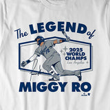 ミゲル ロハスモデル 海外取寄 ロサンゼルス ドジャース Tシャツ THE LEGEND OF MIGGY RO T-SHIRT WHITE
