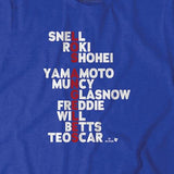 海外取寄 ロサンゼルス ドジャース Tシャツ NAME 2025 T-SHIRT ROYAL BLUE