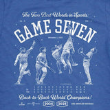 山本由伸・ウィル スミス・アンディ パヘス・ミゲル ロハス 海外取寄 ロサンゼルス ドジャース モデル Tシャツ GAME SEVEN T-SHIRT