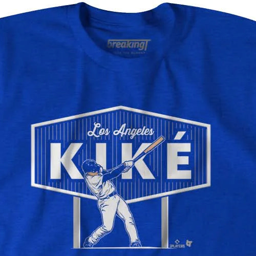 キケ ヘルナンデスモデル 海外取寄 ロサンゼルス ドジャース Tシャツ L.A KIKÉ T-SHIRT ROYAL BLUE