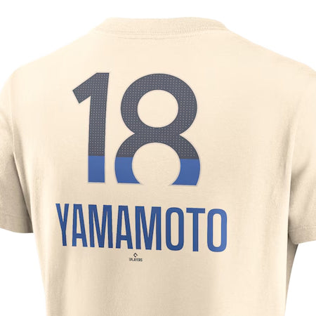 海外取寄 女性用 山本由伸モデル NIKE Tシャツ ロサンゼルス ドジャース WOMEN'S 2024 CITY CONNECT FUSE PLAYER NAME&NUMBER T-SHIRT CREAM