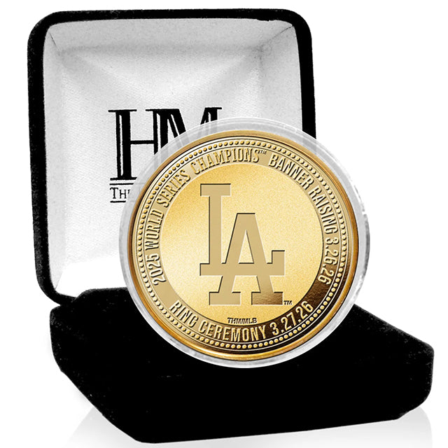 2026 ゴールドコレクション 海外取寄 記念コイン ロサンゼルス ドジャース HIGHLAND MINT 2026 MLB GOLD COLLECTION BANNER RAISING CEREMONY GOLD COIN