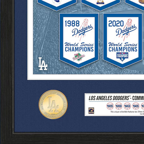 2026 ゴールドコレクション 海外取寄 額入りコラージュフレーム ロサンゼルス ドジャース NINE-TIME WORLD SERIES CHAMPIONS BANNER BRONZE COIN PHOTO MINT