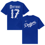 大谷翔平モデル Tシャツ 海外取寄 ロサンゼルス ドジャース MISTER CARTOON NAME&NUMBER T-SHIRT ROYAL BLUE