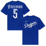 フレディ フリーマンモデル Tシャツ 海外取寄 ロサンゼルス ドジャース MISTER CARTOON NAME&NUMBER T-SHIRT ROYAL BLUE