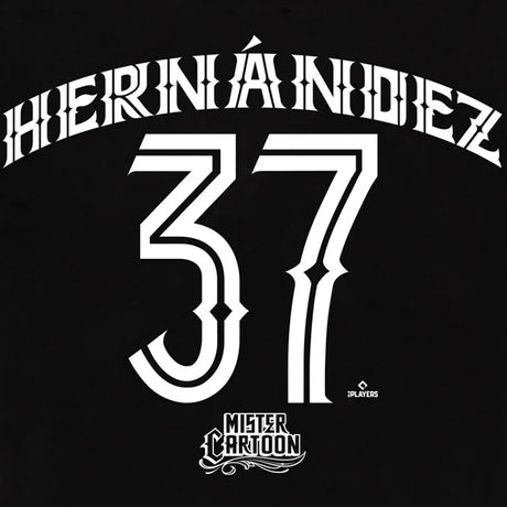 テオスカー ヘルナンデスモデル Tシャツ 海外取寄 ロサンゼルス ドジャース MISTER CARTOON NAME&NUMBER T-SHIRT BLACK