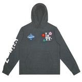 村上隆コラボ 2025 ワールドシリーズチャンピオンモデル 海外取寄 プルオーバーフーディー ロサンゼルス ドジャース HEATHER CHARCOAL