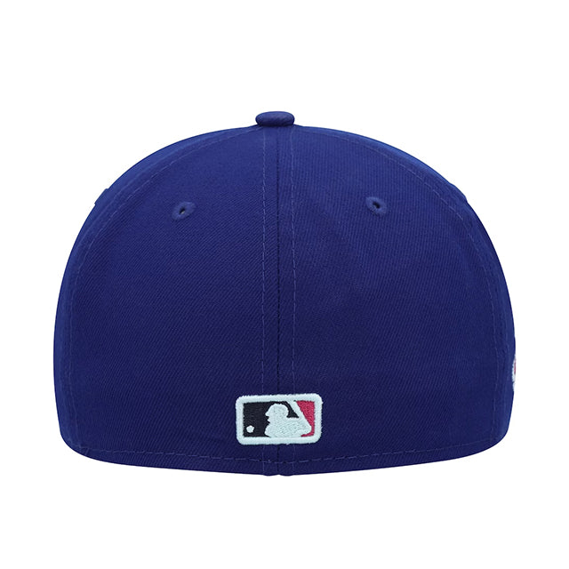 ニューエラ 59FIFTY ロサンゼルス ドジャース 1988 WORLD SERIES POLAR LIGHTS SIDE-PATCH LAVENDER BOTTOM ROYAL BLUE