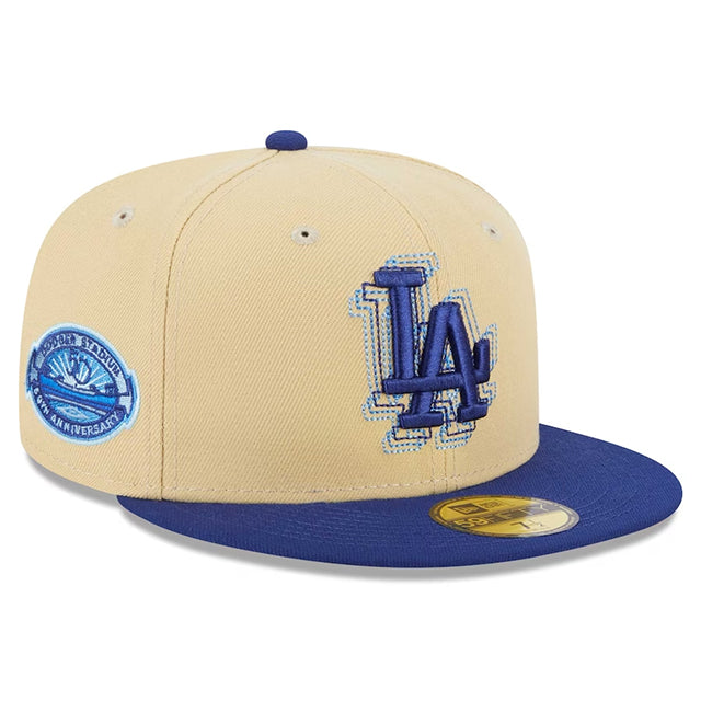 ニューエラ 59FIFTY ロサンゼルス ドジャース ILLUSION SIDE-PATCH CREAM ROYAL BLUE