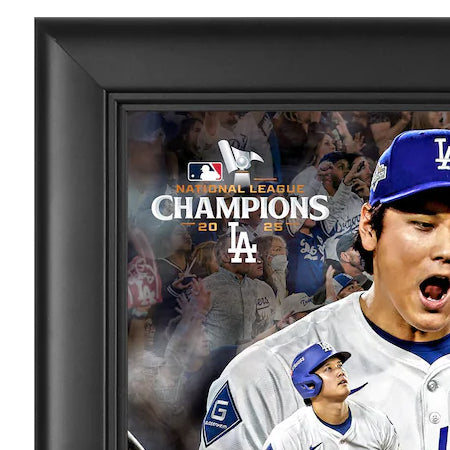 大谷翔平モデル 海外取寄 額入りコラージュフレーム ロサンゼルス ドジャース 2025 NATIONAL LEAGUE CHAMPIONSHIP SERIES FRAMED GAME4