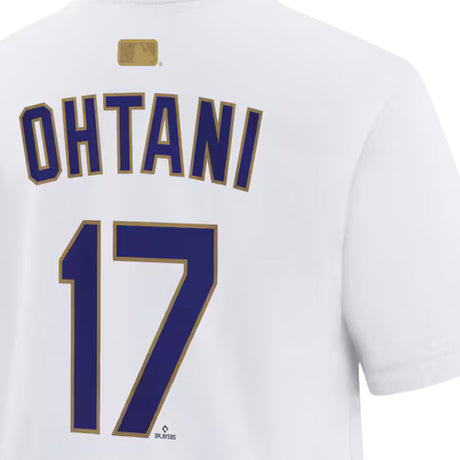 2026 ゴールドコレクション 大谷翔平モデル 子供用 NIKE Tシャツ ロサンゼルス ドジャース 2026 MLB GOLD COLLECTION PLAYER YOUTH NAME&NUMBER T-SHIRT WHITE