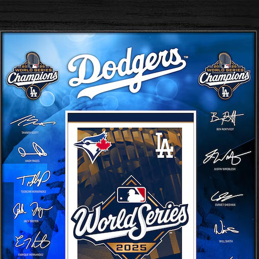 2025 ワールドシリーズチャンピオンモデル 海外取寄 額入りコラージュ