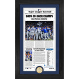 2025 ワールドシリーズチャンピオンモデル 海外取寄 額入りコラージュフレーム ロサンゼルス ドジャース 2025 WORLD SERIES CHAMPIONS FRONT PAGE NEWS COVER BRONZE COIN PHOTO MINT