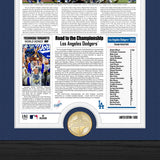 2025 ワールドシリーズチャンピオンモデル 海外取寄 額入りコラージュフレーム ロサンゼルス ドジャース 2025 WORLD SERIES CHAMPIONS FRONT PAGE NEWS COVER BRONZE COIN PHOTO MINT