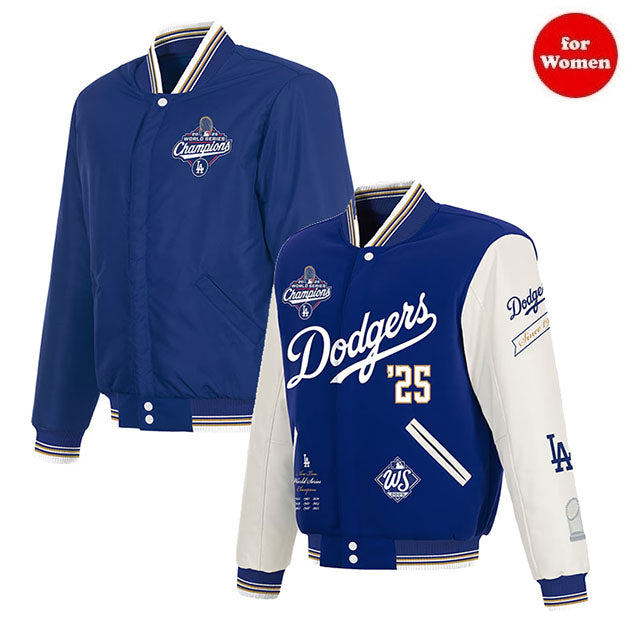 女性用 2025 ワールドシリーズチャンピオンモデル ロサンゼルス ドジャース 海外取寄 リバーシブルジャケット JH DESIGN