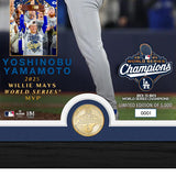 山本由伸 2025 ワールドシリーズMVPモデル 海外取寄 額入りコラージュフレーム ロサンゼルス ドジャース