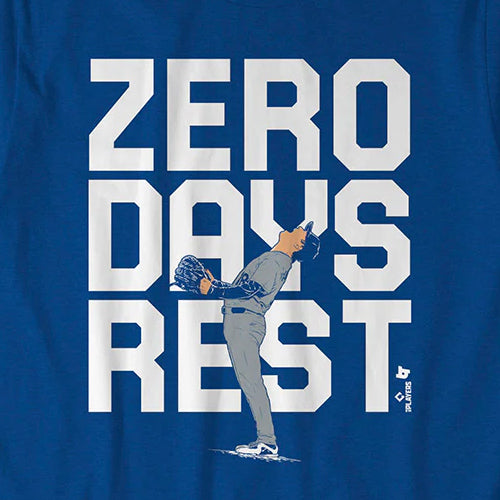 山本由伸モデル 海外取寄 ロサンゼルス ドジャース Tシャツ ZERO DAYS REST T-SHIRT ROYAL BLUE