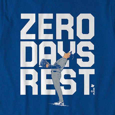 山本由伸モデル 海外取寄 ロサンゼルス ドジャース Tシャツ ZERO DAYS REST T-SHIRT ROYAL BLUE