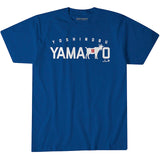 山本由伸モデル 海外取寄 ロサンゼルス ドジャース Tシャツ YAMA-GOAT-O T-SHIRT ROYAL BLUE