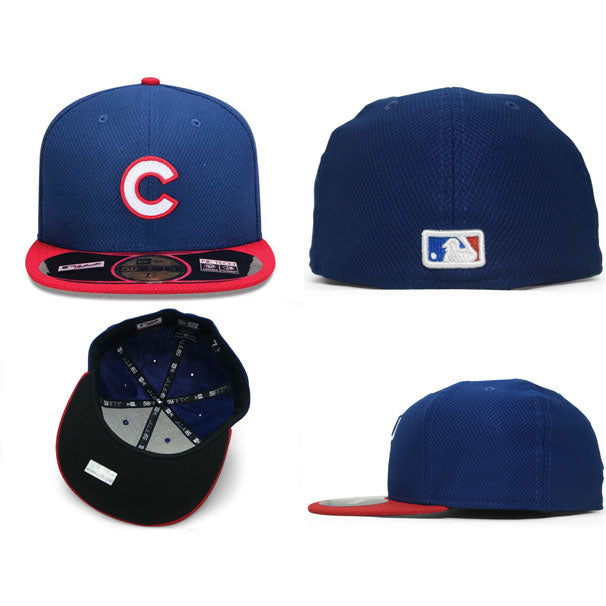 DEADSTOCK ニューエラ 59FIFTY シカゴ カブス MLB DIAMOND TECH 2014 BATTING PRACTICE FITTED CAP ROYAL-RED NEW ERA CHICAGO CUBS