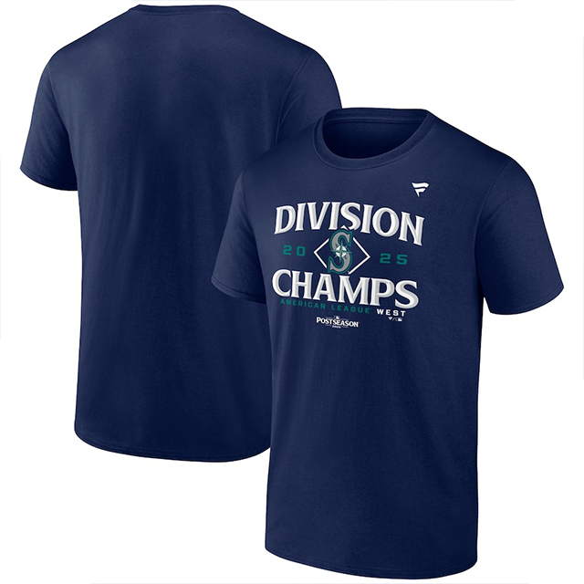 2025 アメリカンリーグ西地区チャンピオン ロッカールームモデル 海外取寄 Tシャツ シアトル マリナーズ MLB 2025 AL WEST DIVISION CHAMPIONS LOCKER ROOM T-SHIRTS NAVY