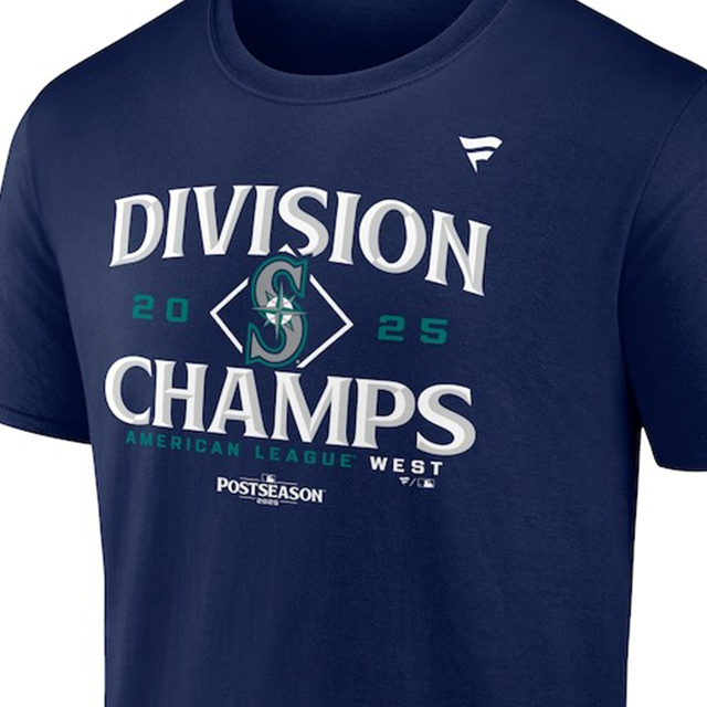 2025 アメリカンリーグ西地区チャンピオン ロッカールームモデル 海外取寄 Tシャツ シアトル マリナーズ MLB 2025 AL WEST DIVISION CHAMPIONS LOCKER ROOM T-SHIRTS NAVY