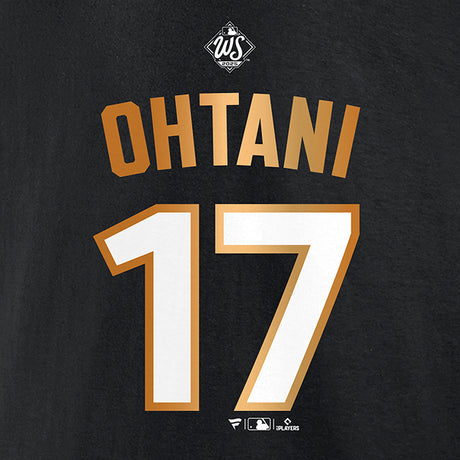 予約販売 大谷翔平モデル 2025 ワールドシリーズチャンピオン 海外取寄 Tシャツ ロサンゼルス ドジャース MLB 2025 WORLD SERIES CHAMPIONS NAME & NUMBER T-SHIRT BLACK