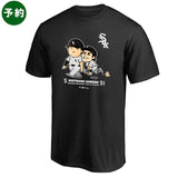 6/18締切・予約販売 村上宗隆・西田陸浮モデル ファナティクス Tシャツ シカゴ ホワイトソックス SOUTHSIDE SAMURAI T-SHIRT BLACK