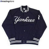 ファナティクス ジャケット ニューヨーク ヤンキース FANATICS STANDARD LOGO SATIN JACKET NAVY