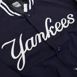 ファナティクス ジャケット ニューヨーク ヤンキース FANATICS STANDARD LOGO SATIN JACKET NAVY
