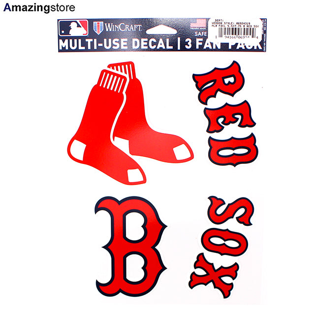 ウィンクラフト ステッカー ボストン レッドソックス MLB PERFECT CUT DECAL 3 PACK