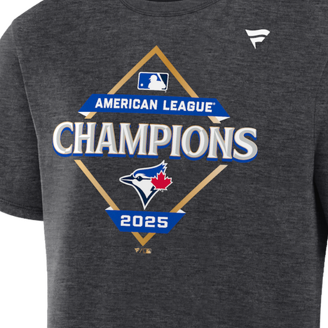 2025 アメリカンリーグチャンピオン ロッカールームモデル 海外取寄 Tシャツ トロント ブルージェイズ MLB 2025 AMERICAN LEAGUE CHAMPIONS LOCKER ROOM T-SHIRT HEATHER CHARCOAL