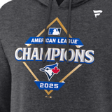 2025 アメリカンリーグチャンピオン ロッカールームモデル 海外取寄 プルオーバーフーディー トロント ブルージェイズ MLB 2025 AMERICAN LEAGUE CHAMPIONS LOCKER ROOM FLEECE HOODIE HEATHER CHARCOAL