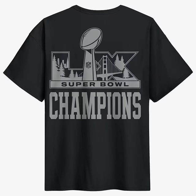 第60回スーパーボウル優勝記念 海外取寄 ナイキ シアトル シーホークス NFL SUPER BOWL LX CHAMPIONS LOCKER ROOM TROPHY COLLECTION T-SHIRT BLACK