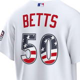 ムーキー ベッツモデル 海外取寄 ナイキ USA 独立記念日 レプリカユニフォーム 2026 MLB 250 FOURTH OF JULY HOME STADIUM JERSEY WHITE
