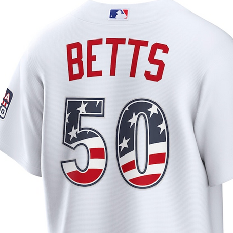 ムーキー ベッツモデル 海外取寄 ナイキ USA 独立記念日 レプリカユニフォーム 2026 MLB 250 FOURTH OF JULY HOME STADIUM JERSEY WHITE