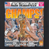 53年振りNBAファイナル優勝 海外取寄 Tシャツ ニューヨーク ニックス ニューヨークポスト 2026 NBA FINALS CHAMPIONS NEWSPAPER COVER HEAVYWIEGHT T-SHIRT BLACK