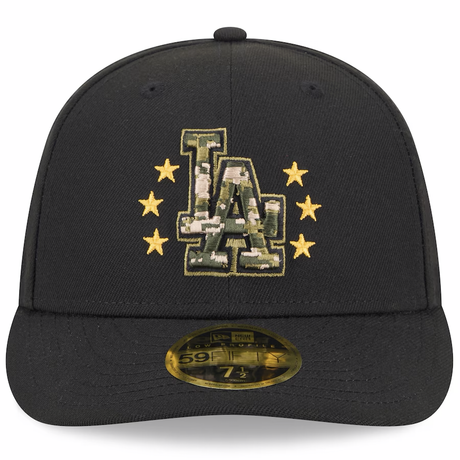 ニューエラ キャップ 海外取寄 LP59FIFTY ロサンゼルス ドジャース 2024 MLB ARMED FORCES STARS N STRIPES FITTED CAP BLACK